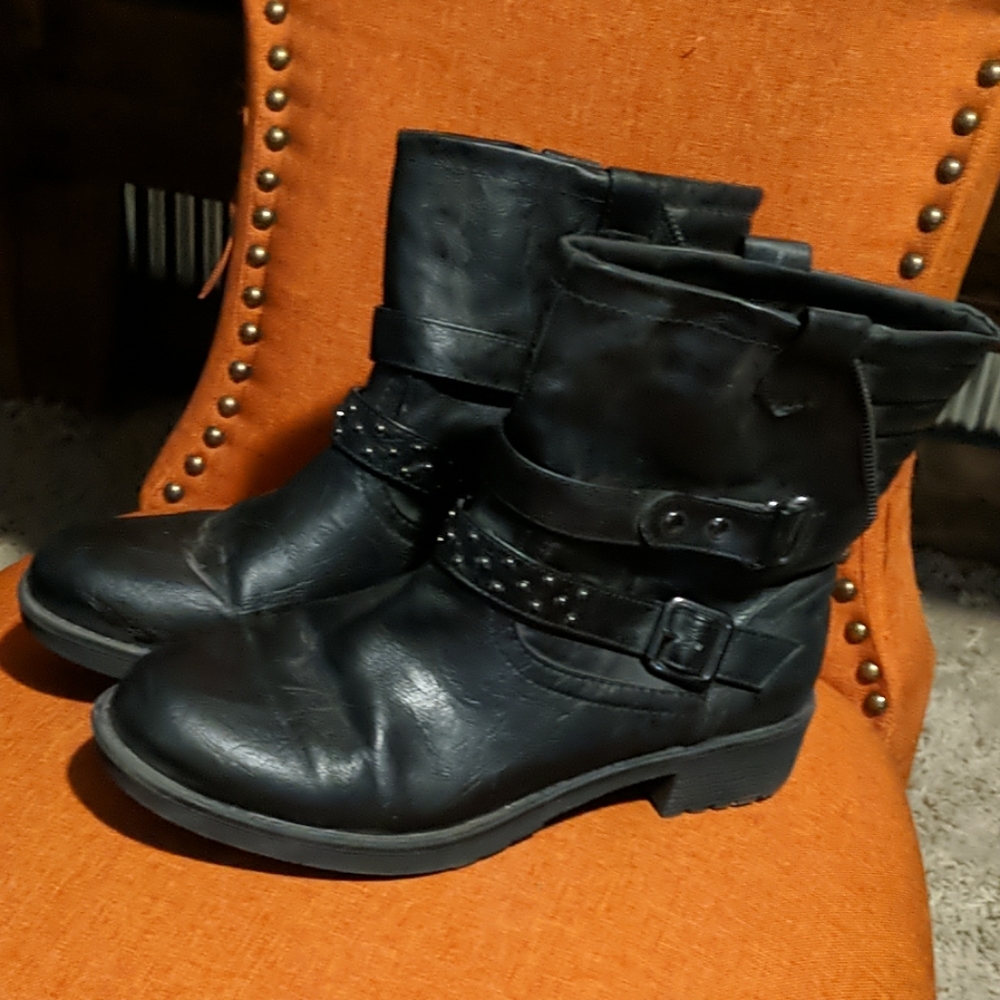 Black ankle boots